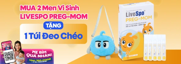 MUA 2 Men vi sinh LIVESPO PREG-MOM tặng 1 túi đeo chéo T4